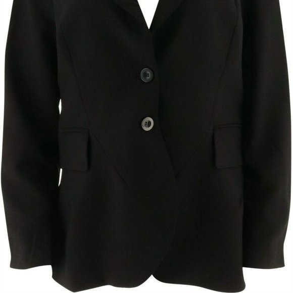 NWT MARK ZUNINO STYLE BUTTON FRONT BLACK BLAZER 8 - Picture 3 of 11